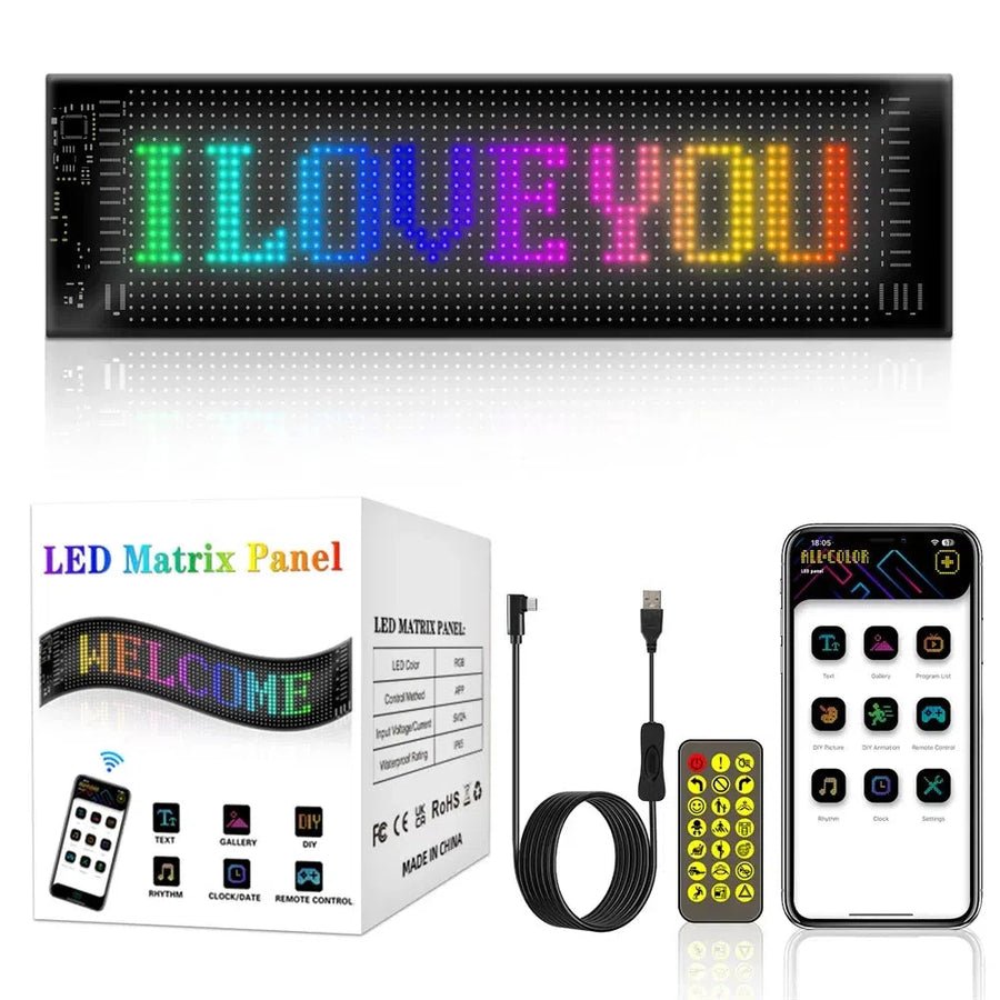 Flexible LED Display Matrix Panel (App Controlled)