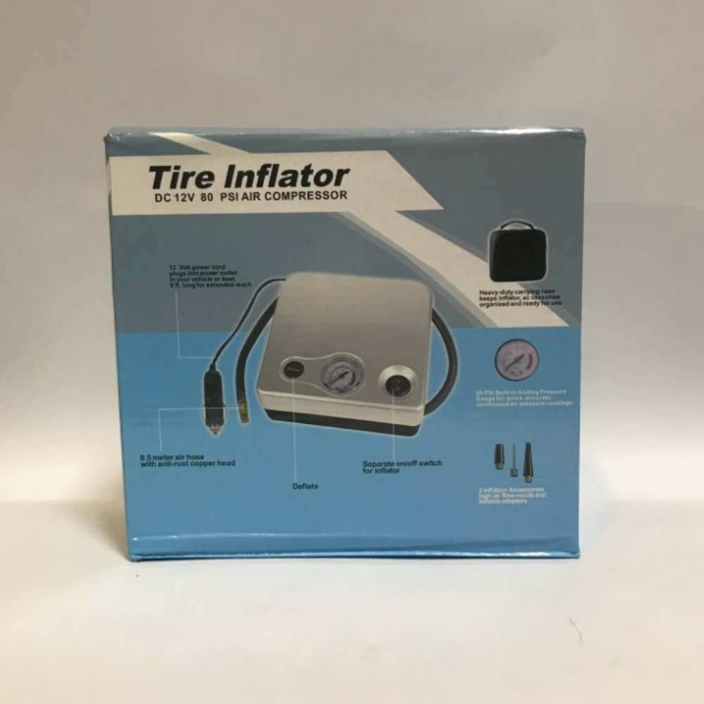 Tyre Inflator DC 12V 80 PSI Air Compressor